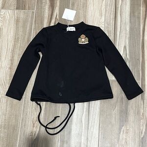 Baby Black Crest Pullover Top
